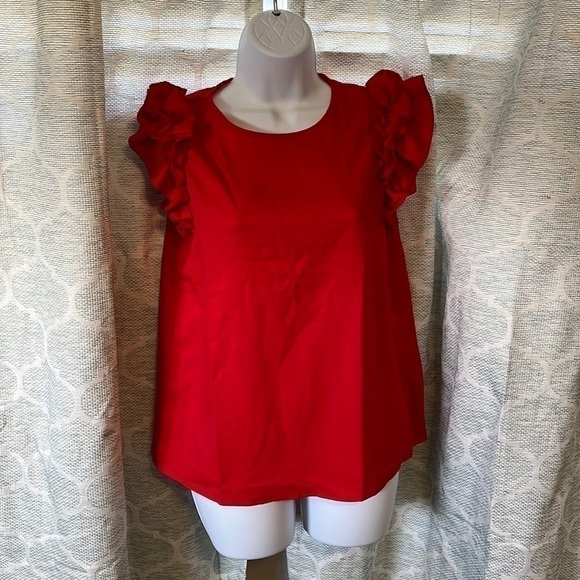 NWOT SHEIN sleeveless ruffle blouse​​​​​​​​​​​​​​​​​​​​ - Picture 1 of 3
